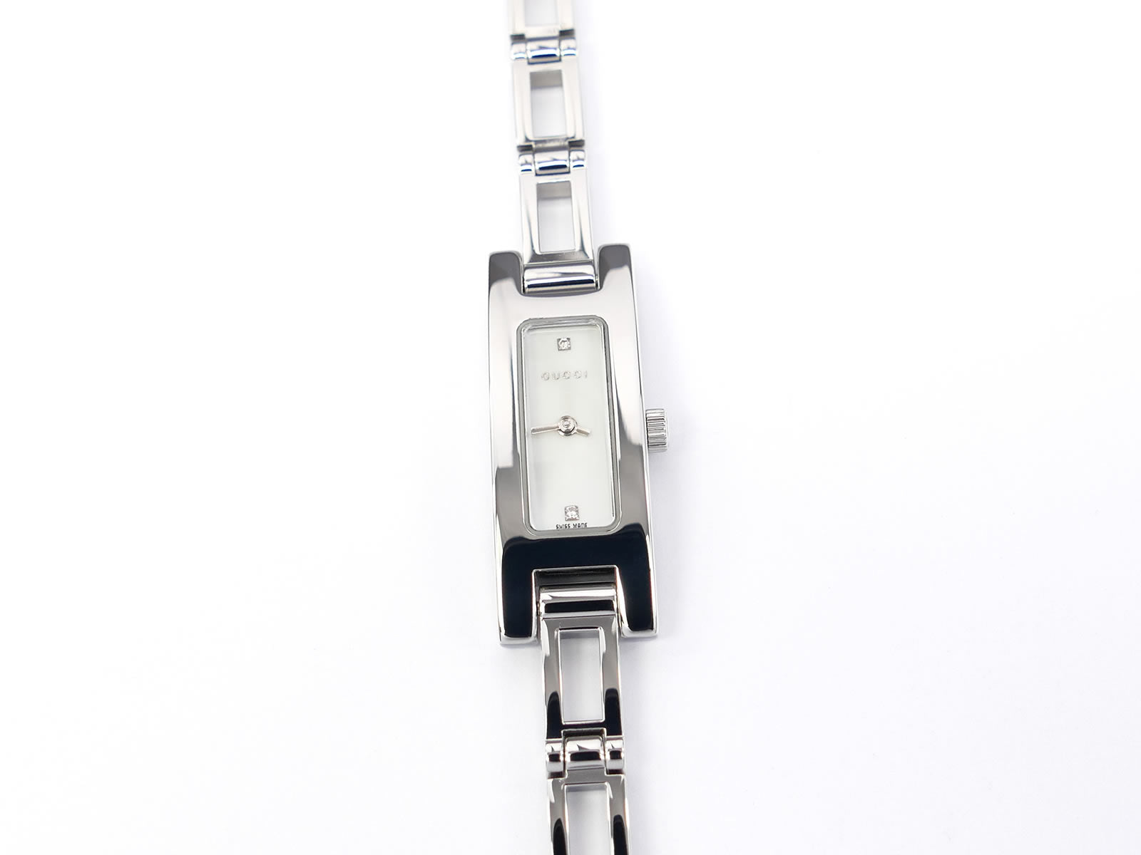 Gucci 3900L White Mother of Pearl 2 Diamond Dial