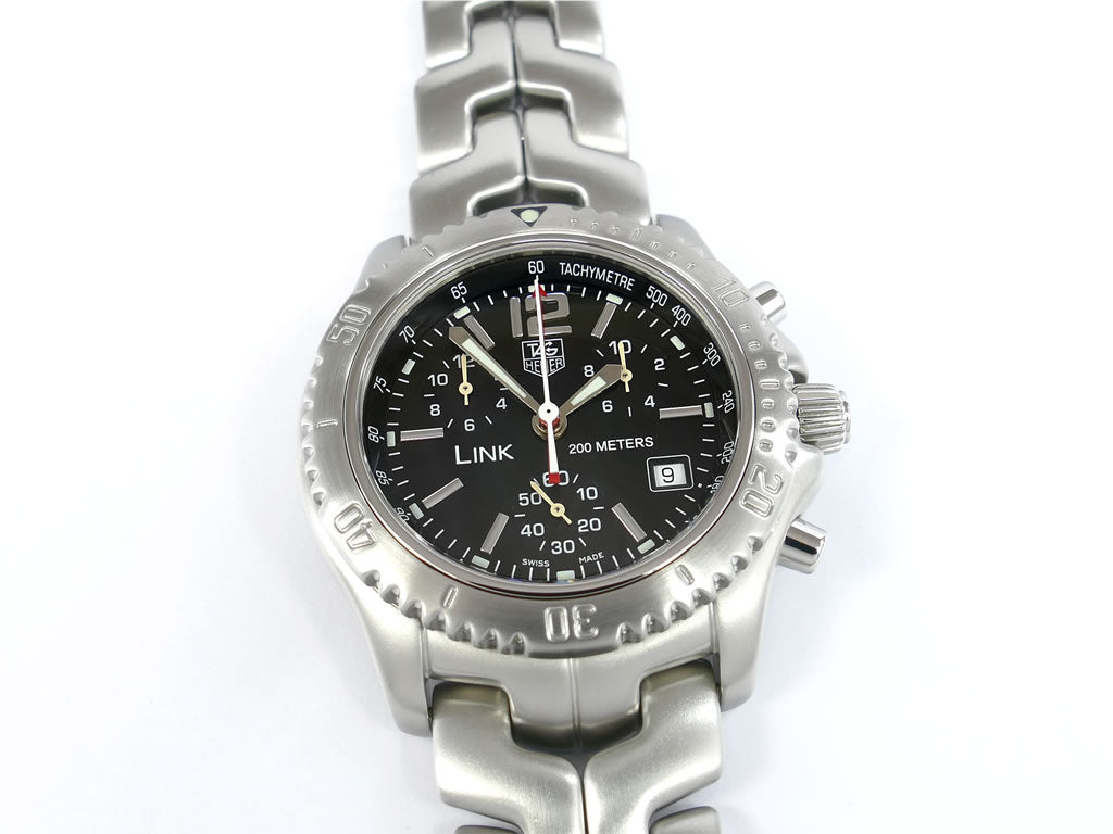 TAG Heuer Link Chronograph Black CT1111.BA0550 face
