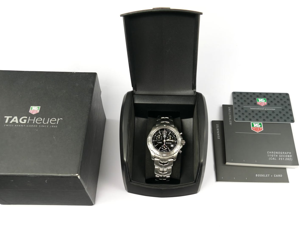TAG Heuer Link Chronograph CT1111.BA0550 box and papers