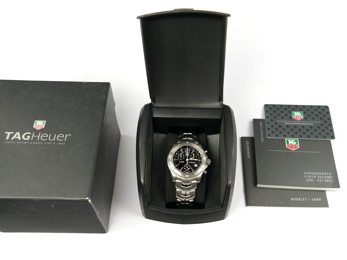 TAG Heuer Link Chronograph CT1111.BA0550 box and papers