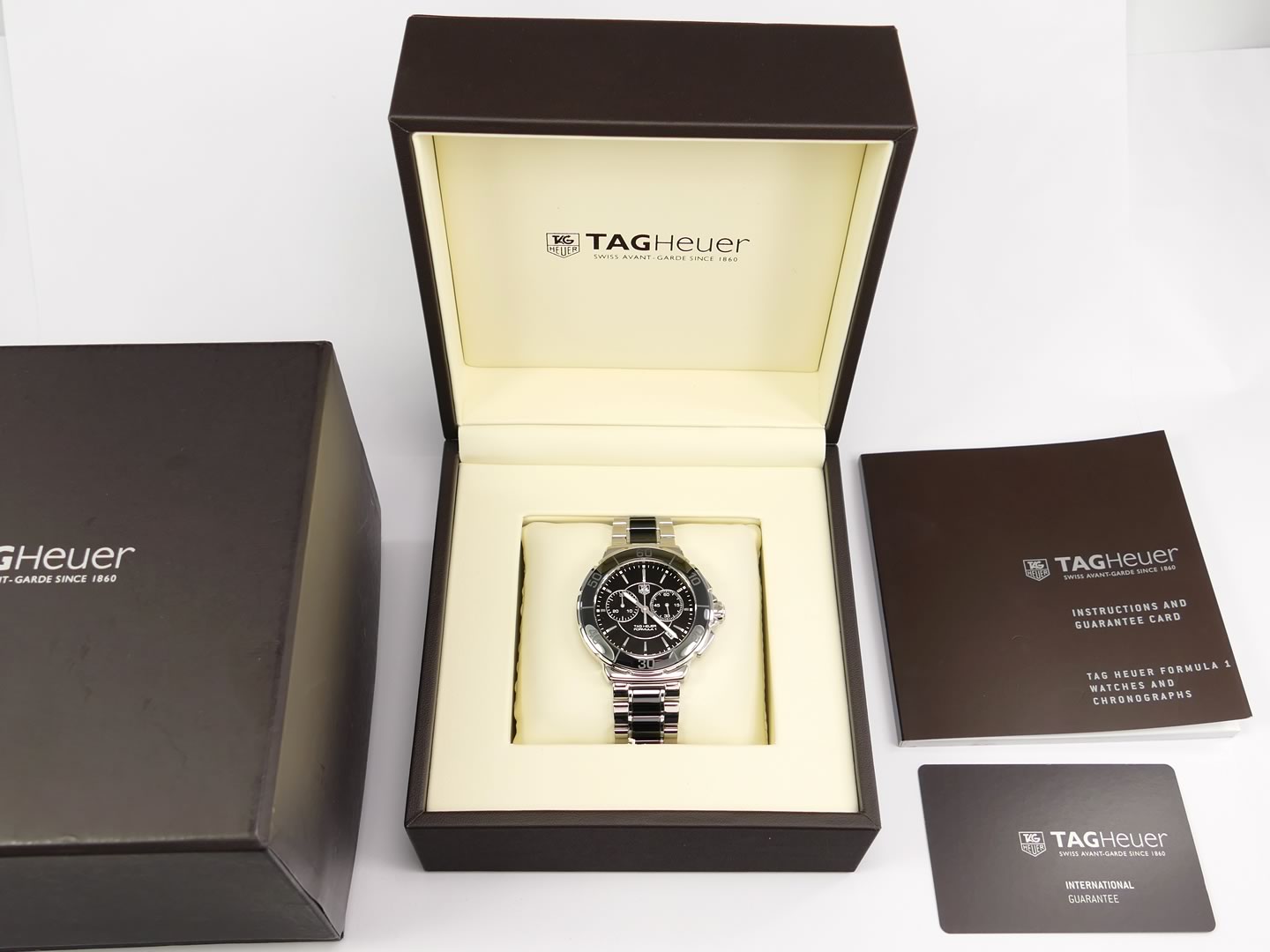 TAG Heuer Formula 1 Black Ceramic CAH1210.BA0862 box and papers