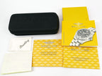 Breitling service box with papers including receipt