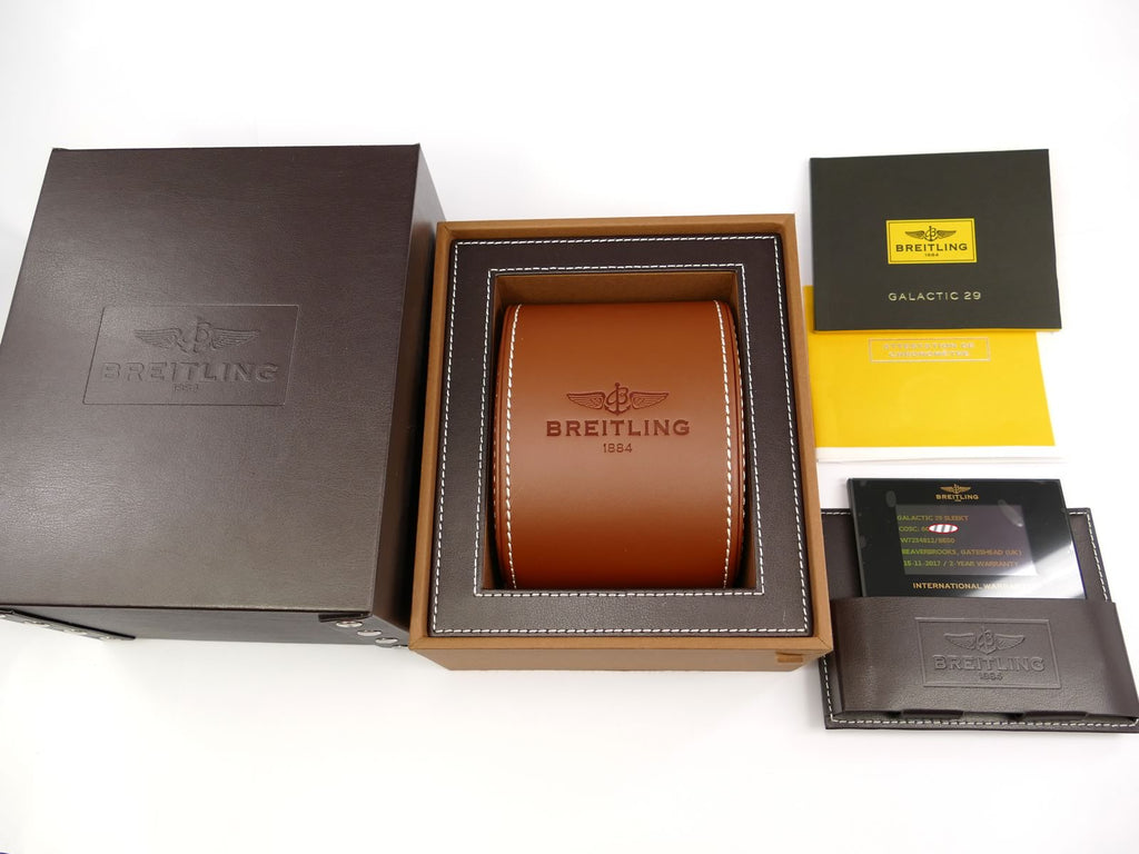 Breitling Galactic 29 Sleek Black W72348 box set and papers
