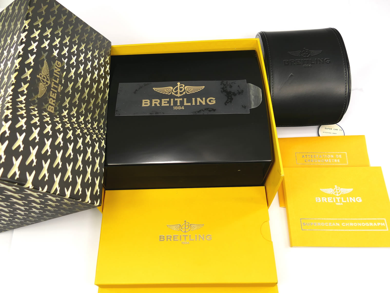 Breitling Superocean A13341 box and some papers