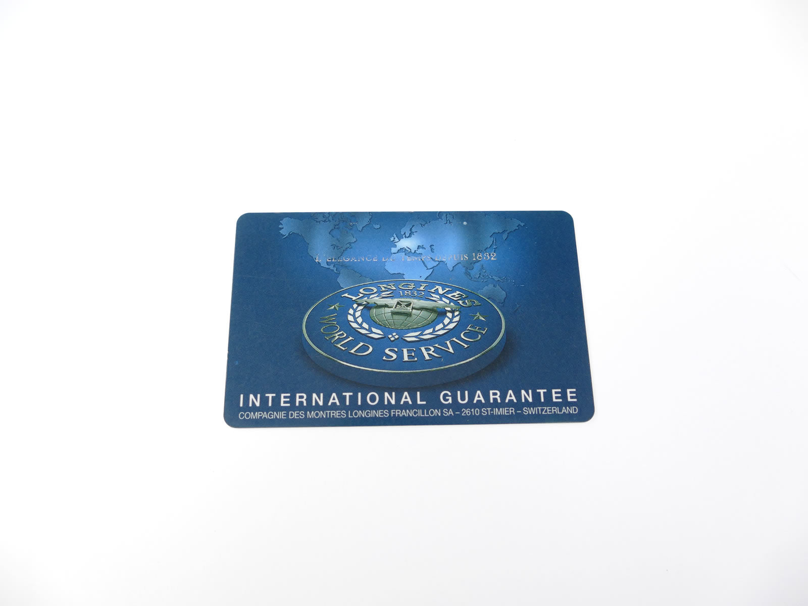 Longines La Grande Classique guarantee card