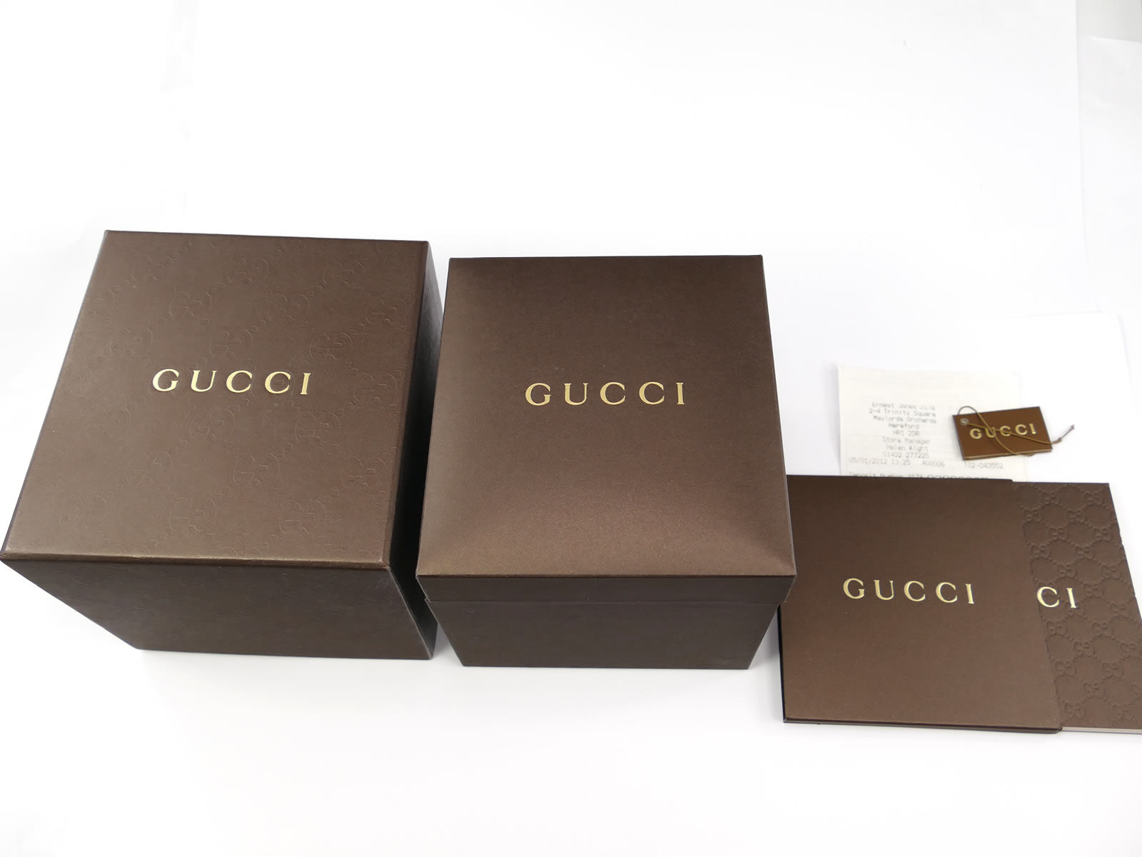 Gucci G-Line 109 YA109525 Box and papers