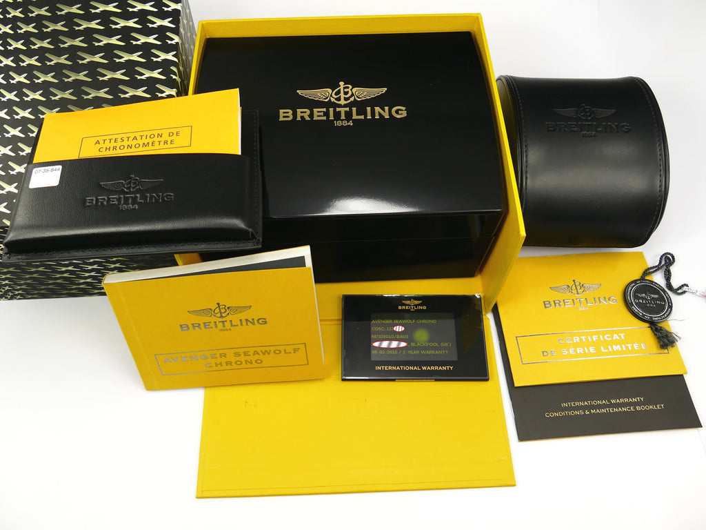 Breitling Avenger Limited Edition Blacksteel box and papers