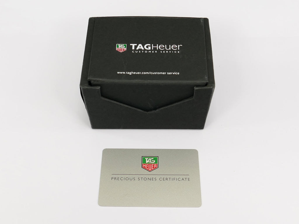 TAG Heuer service box & precious stones certificate