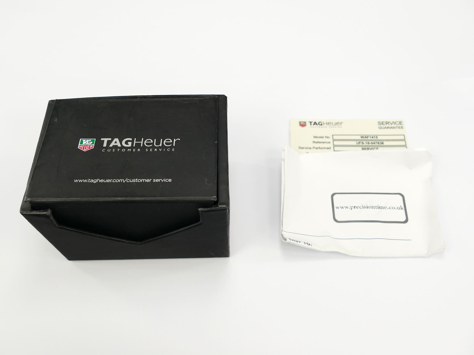 TAG Heuer Aquaracer WAF1415.BA0813 service box and receipt