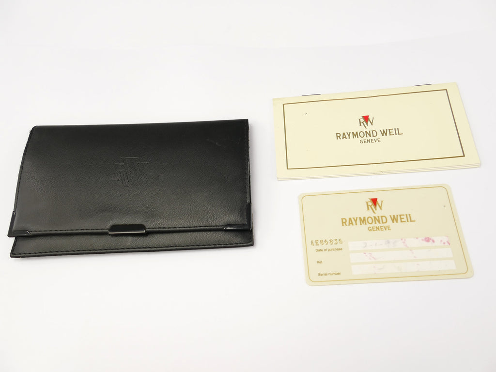 Raymond Weil Traditional 9136-2 leather wallet and papers