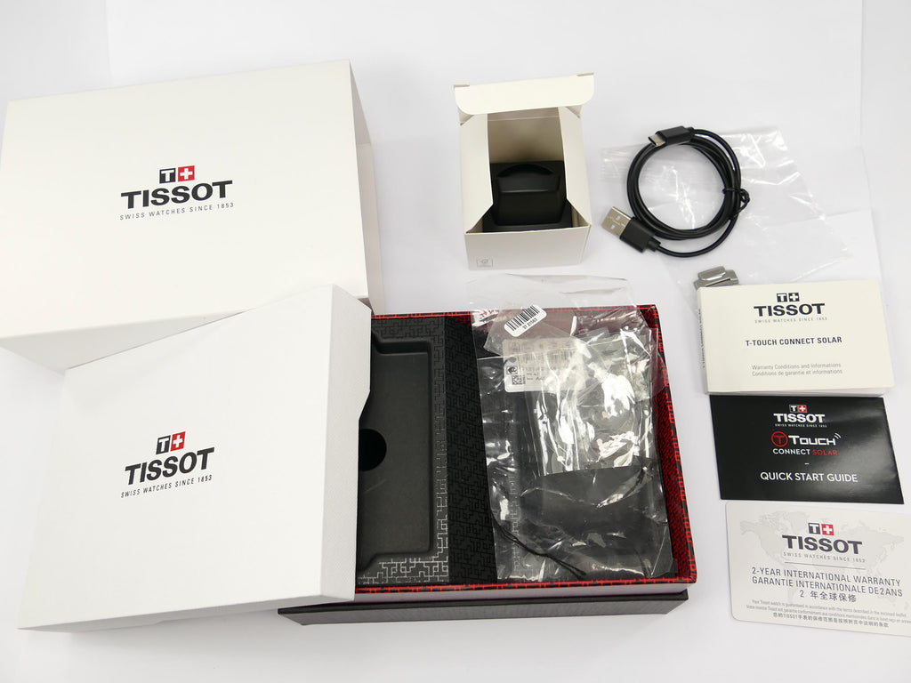 New Tissot T-Touch Connect Solar T121.420.44.051.00 box and accessories
