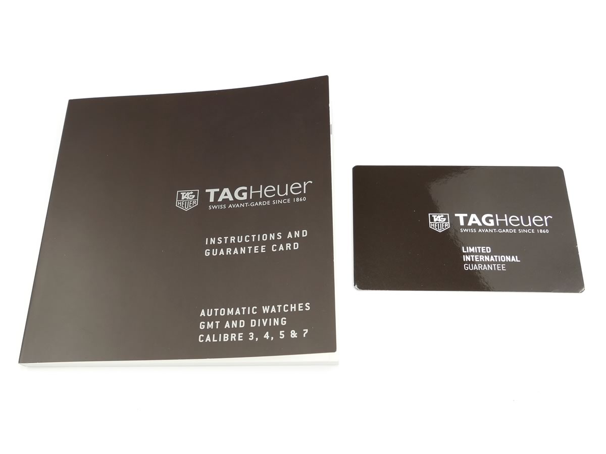 TAG Heuer Formula 1 WAZ2115 instruction booklet and warranty card