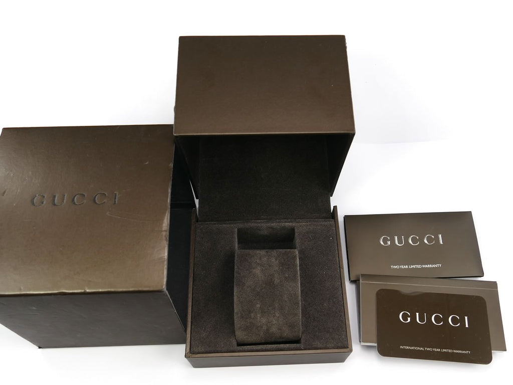 Gucci G-Link 110 Pink Mother of Pearl YA110515 box and papers