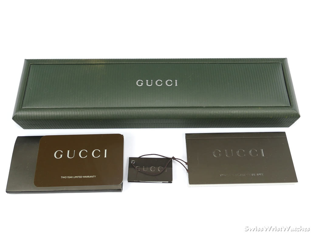 Gucci 3900 L White Mother of Pearl Dial 26 Diamonds Stainless Steel YA039512