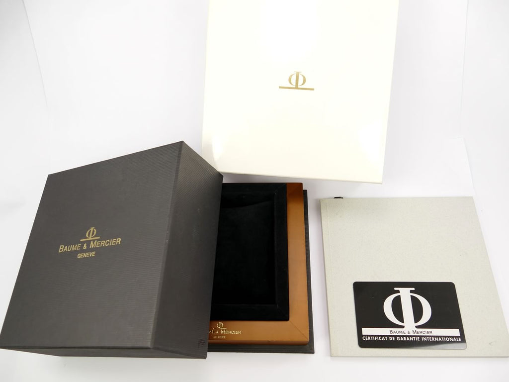 Baume et Mercier Richemont White Chronograph box and papers