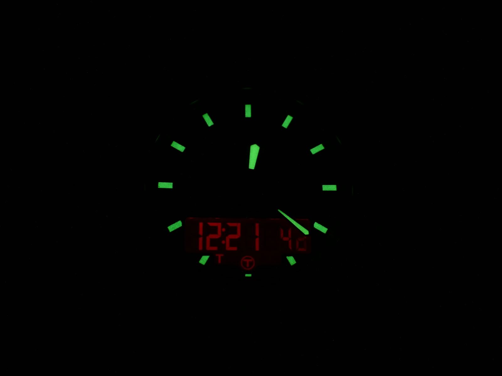 Tissot T-Touch Expert night time luminosity and backlight T047.420.47.207.01