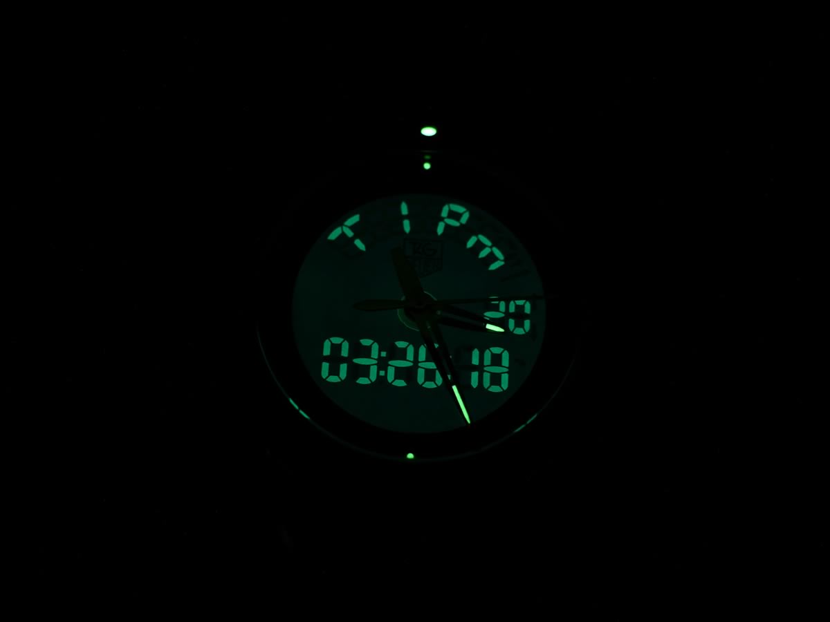 TAG Heuer Kirium F1 CL111A backlight visible