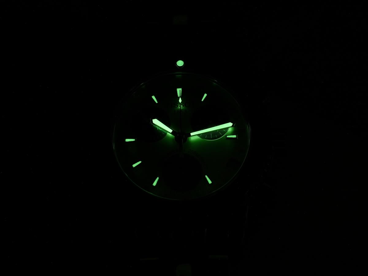 Tissot T-Sport PRS200 Chronograph night time luminosity