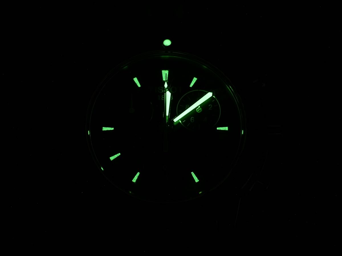 Tissot T-Sport PRS200 night time luminosity