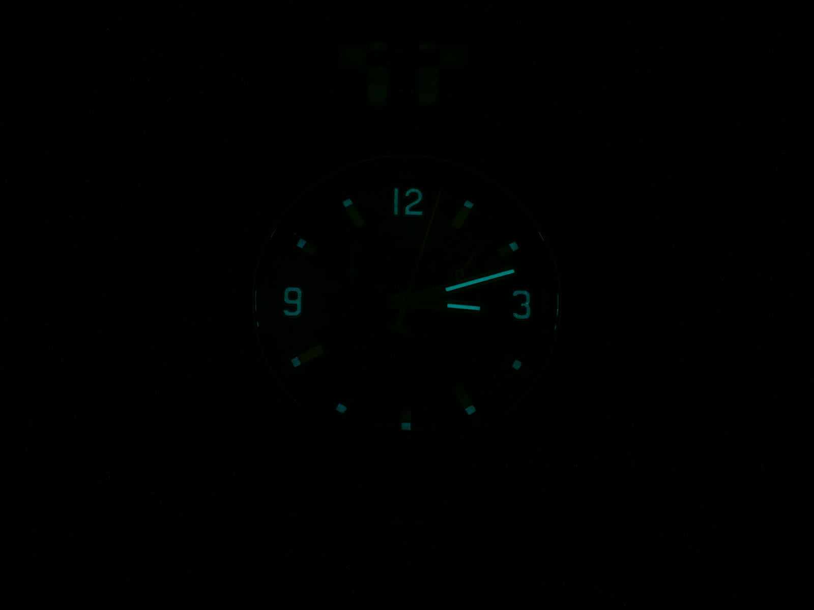 Tissot T-Sport PRC200 Blue Chronograph T055417A night time luminosity