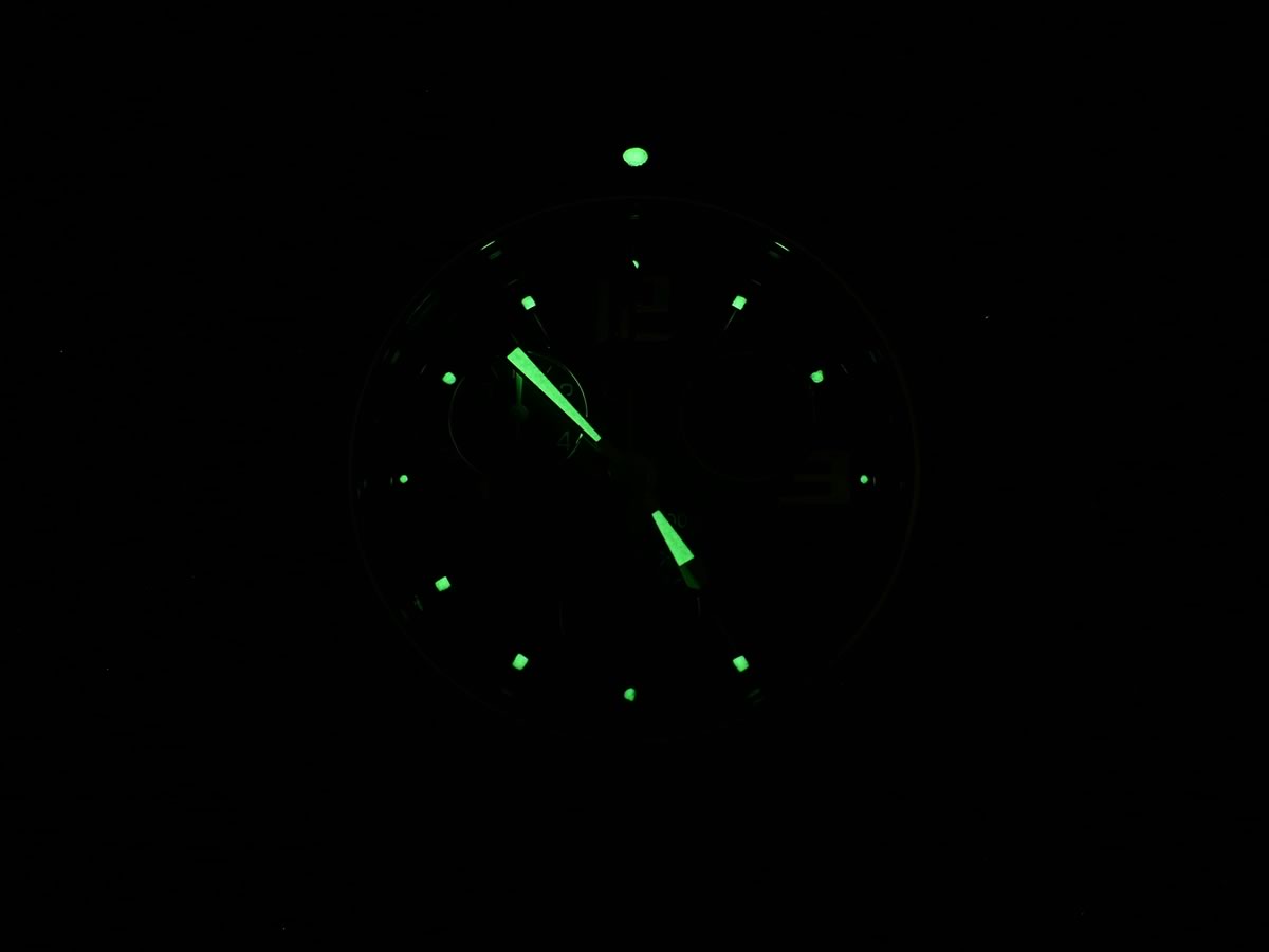 TAG Heuer Link Chronograph Blue Dial CT1110.BA0550 night time luminosity