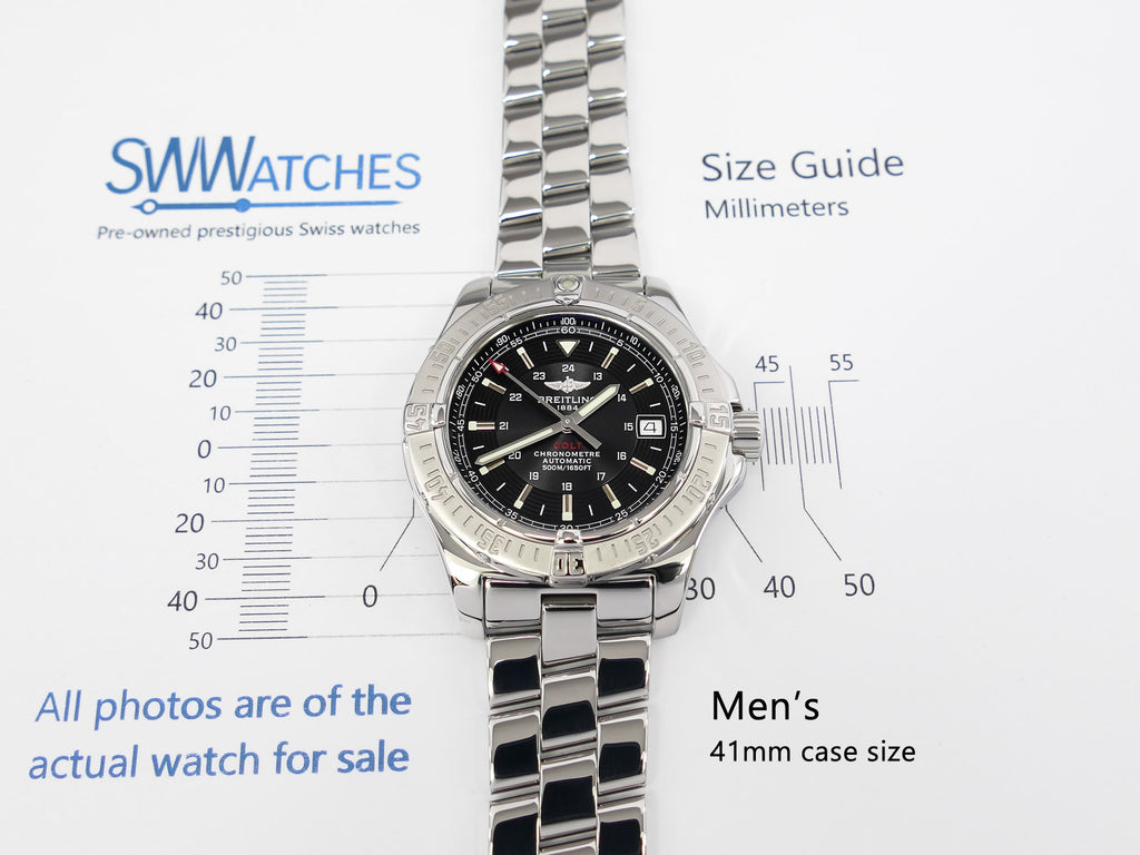 Breitling Colt A17380 men's 41mm case size