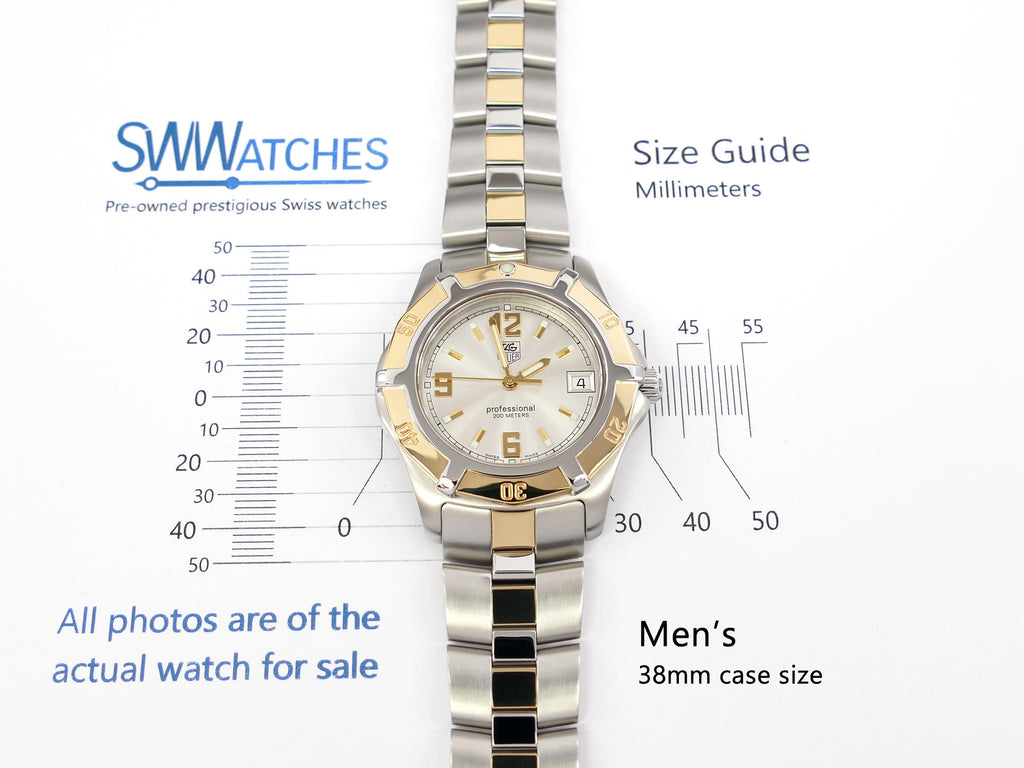 TAG Heuer 2000 Exclusive WN1153-0 Men's 38mm case size