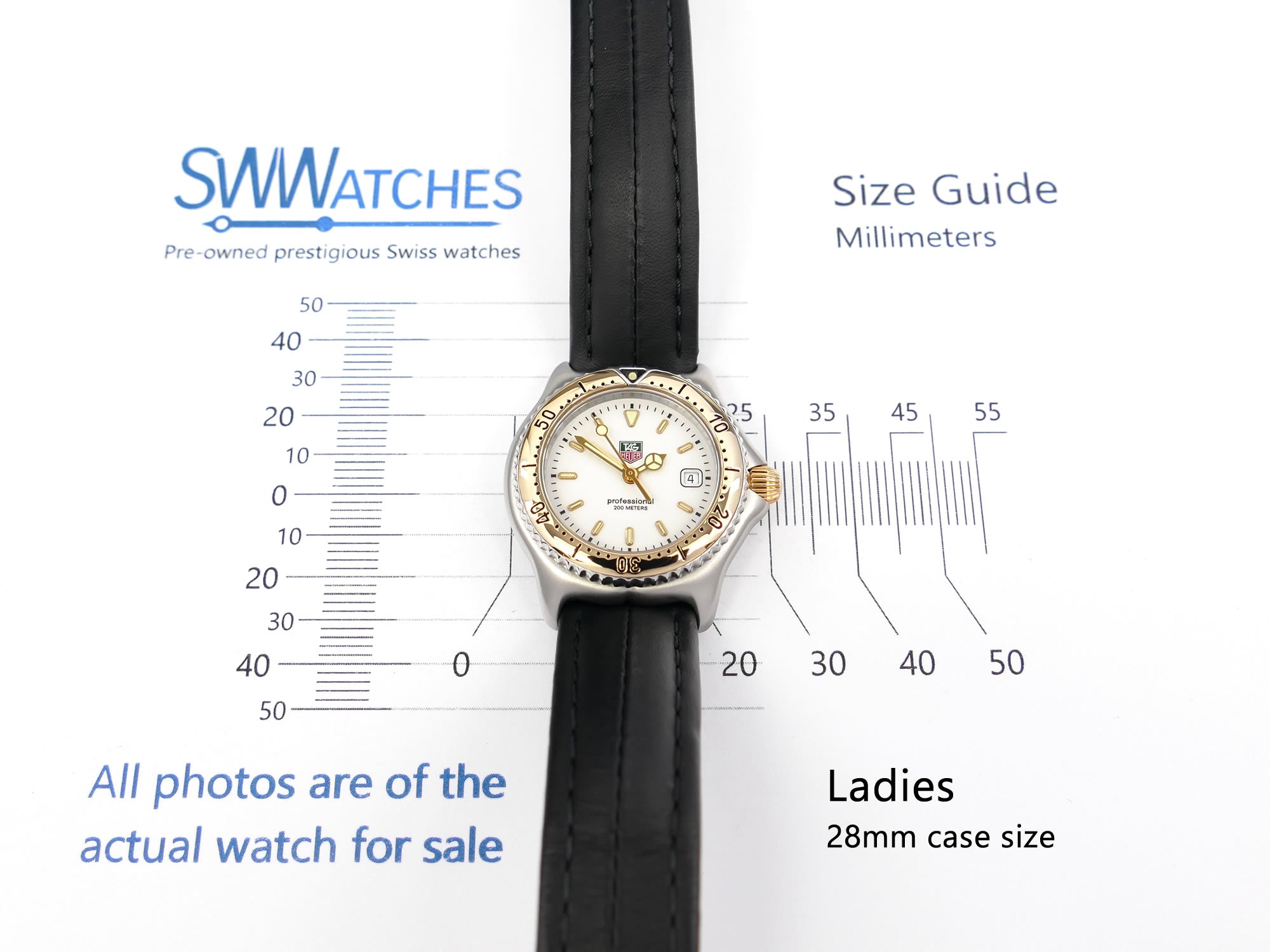TAG Heuer SEL WI1350 Ladies 28mm case size