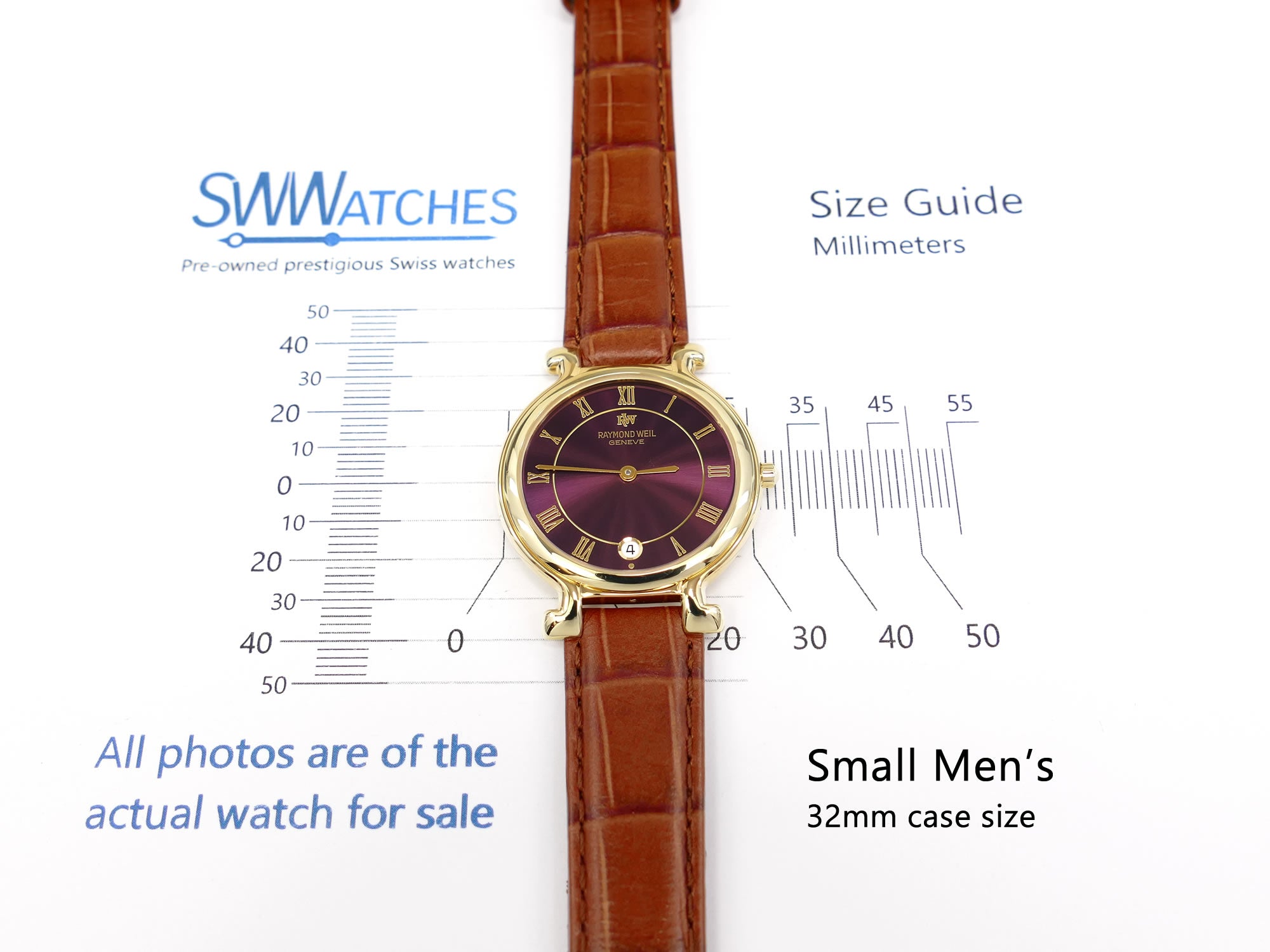 Raymond Weil Traditional 9136-2 small men's unisex 32mm case size