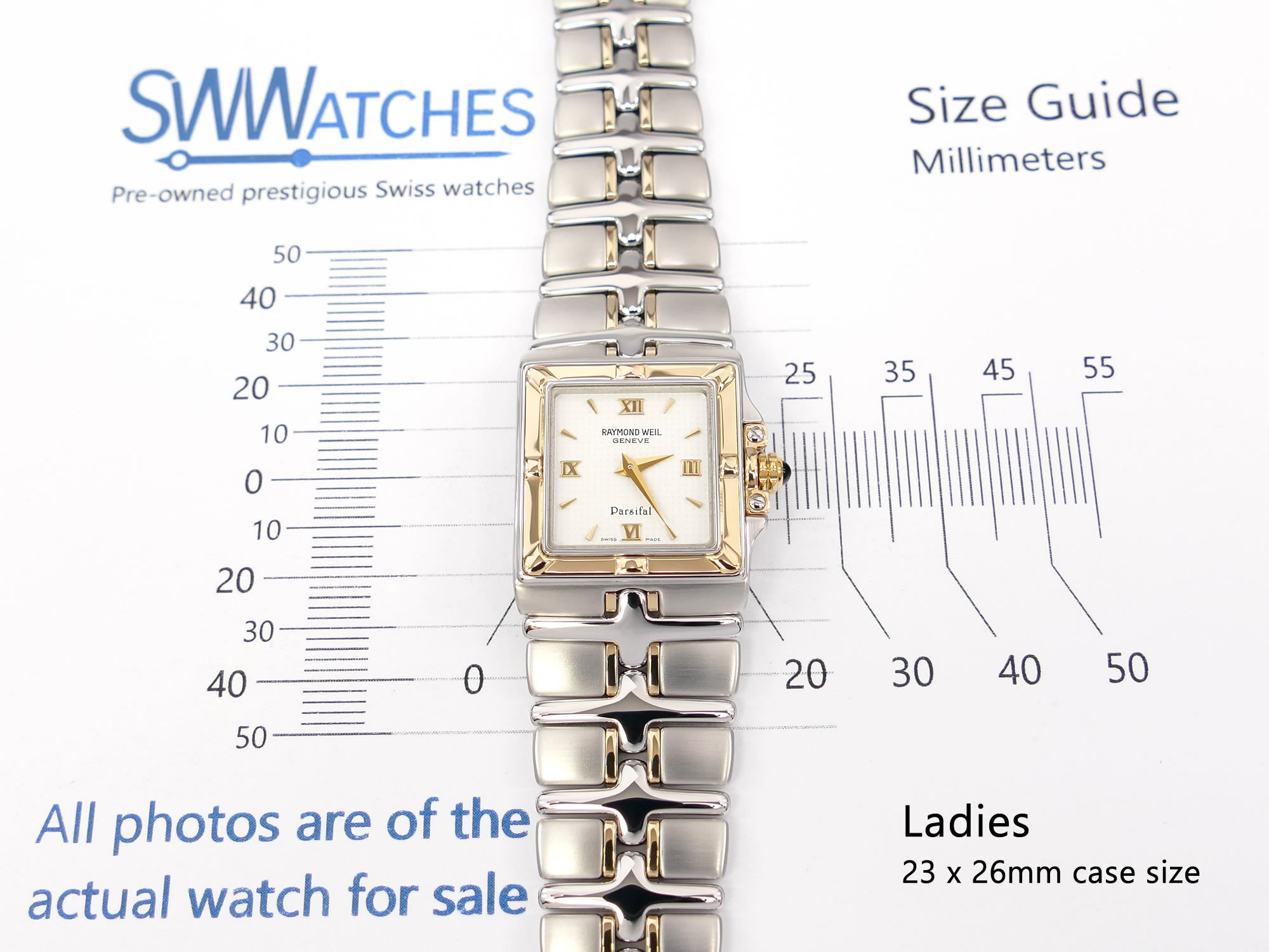Raymond Weil Parsifal 9790 ladies 23 x 26mm case size