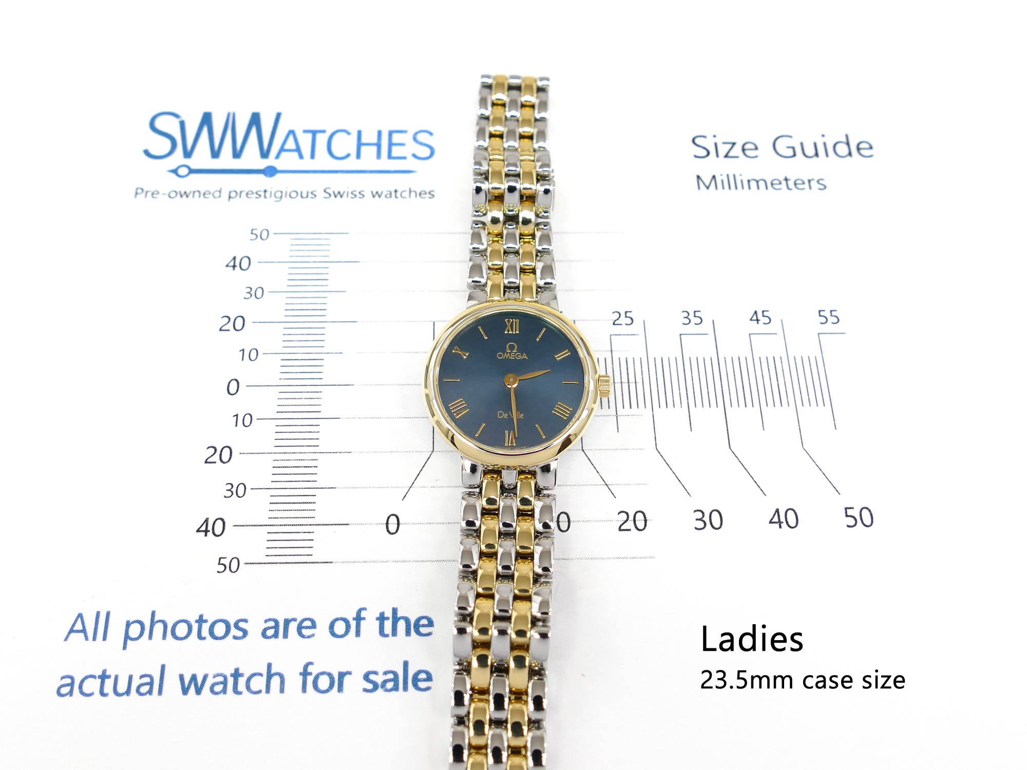 Omega De Ville Ladies 23.5mm case size 7260.83.00