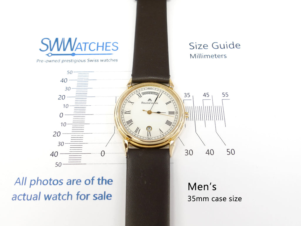 Maurice Lacroix Les Classiques 96575 men's 35mm case size