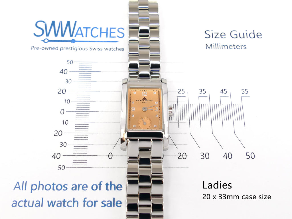 Baume & Mercier Hampton MV045139 ladies 20 x 33mm rectangular case size