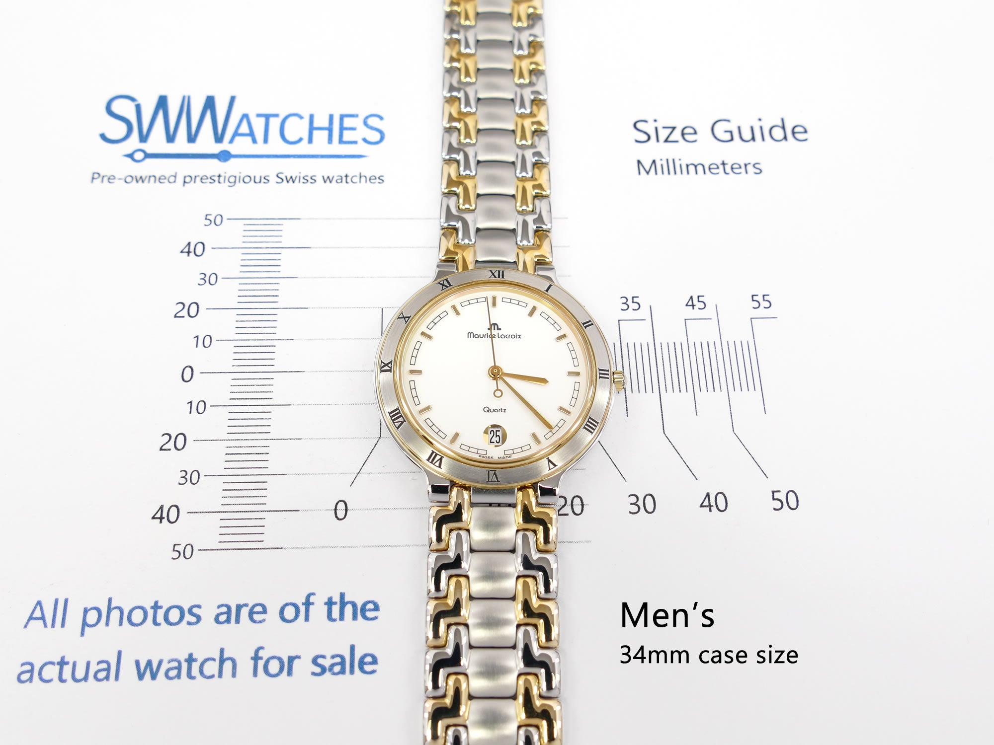 Maurice Lacroix Les Classiques Men's 34mm case size