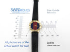 Gucci 3000L Red / Blue Dial 25mm Ladies case size