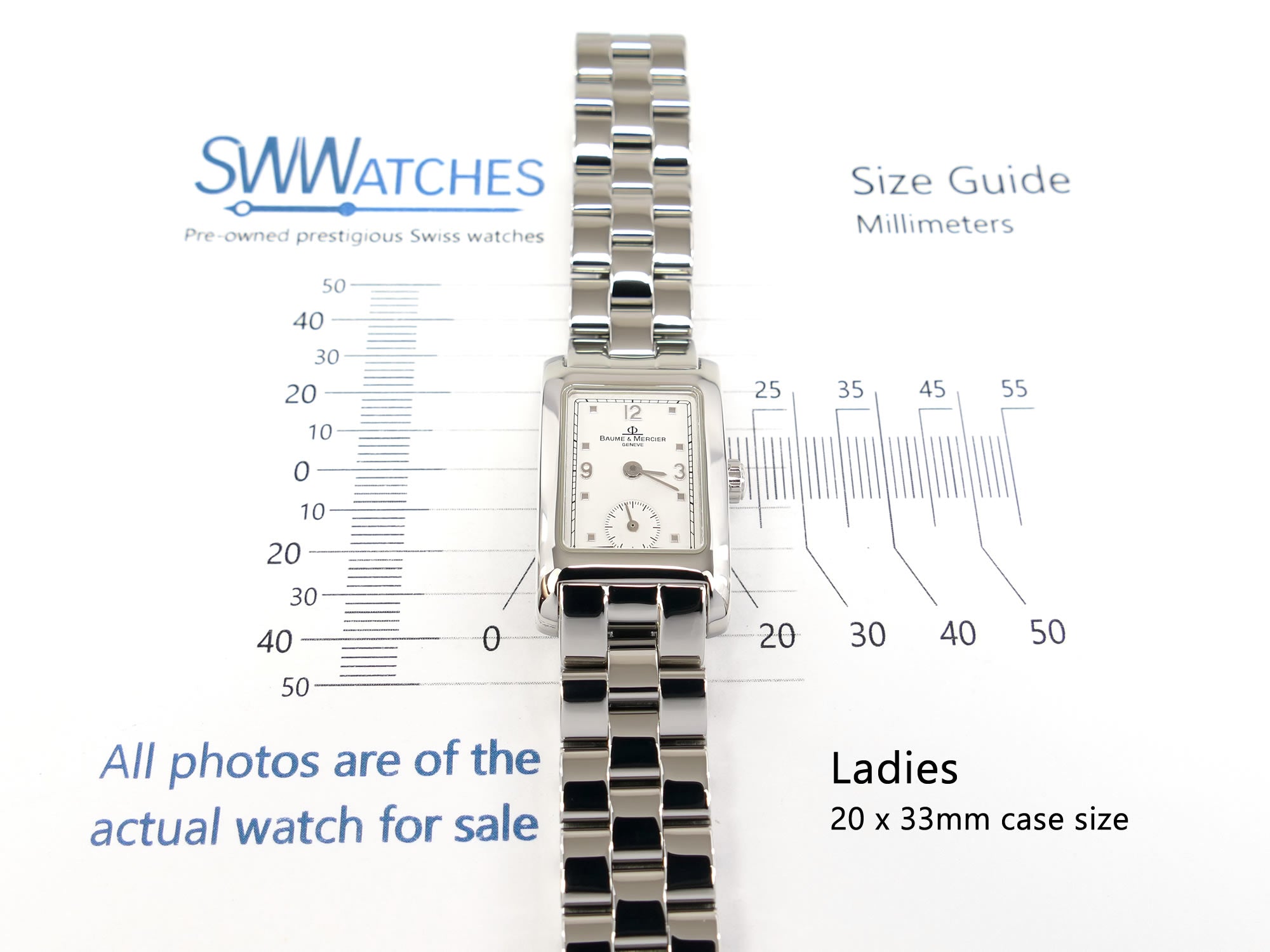 Baume & Mercier Hampton MV045139 ladies 20 x 33mm case size