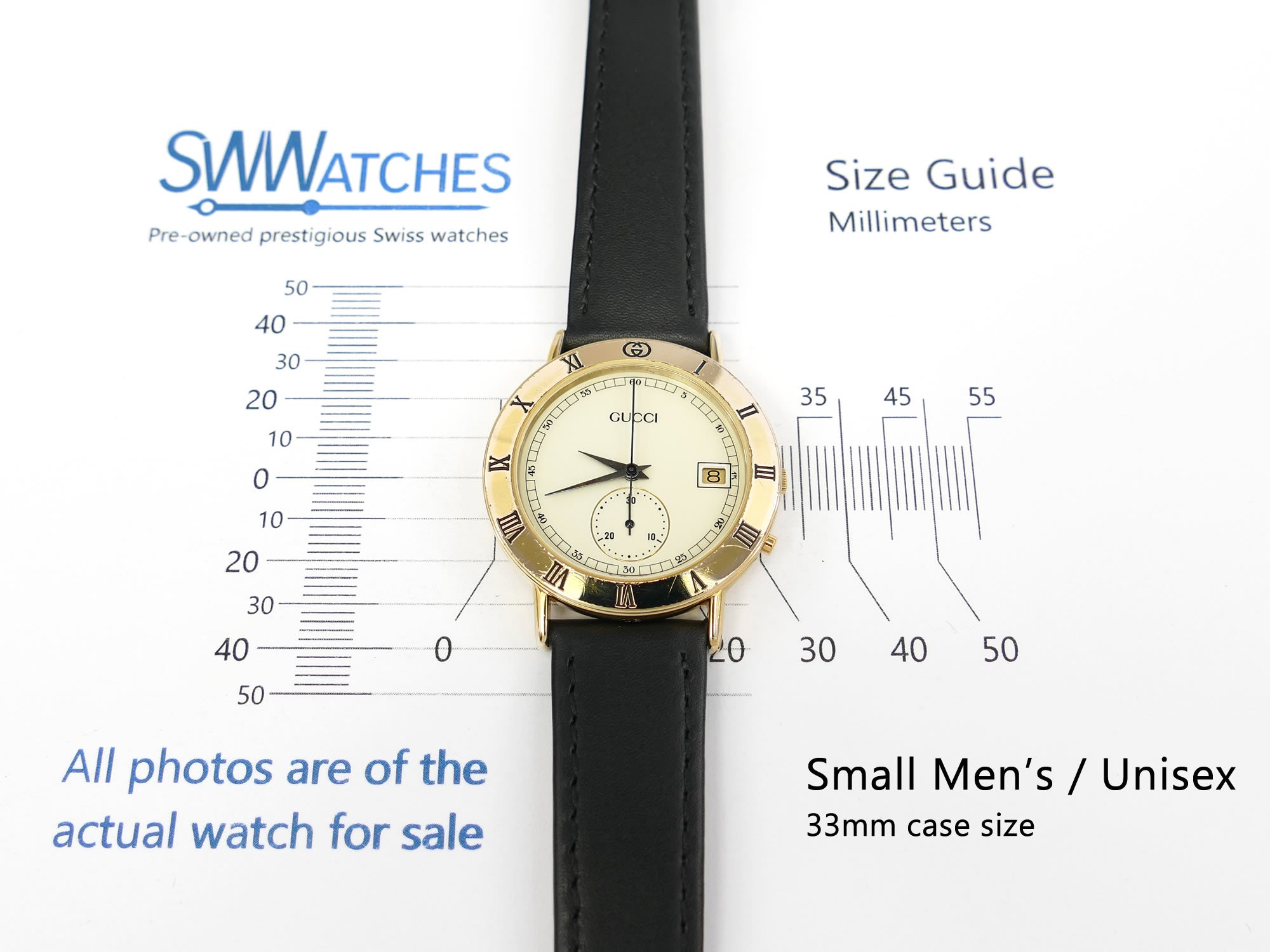 Gucci 3800M small men's or unisex 33mm case size
