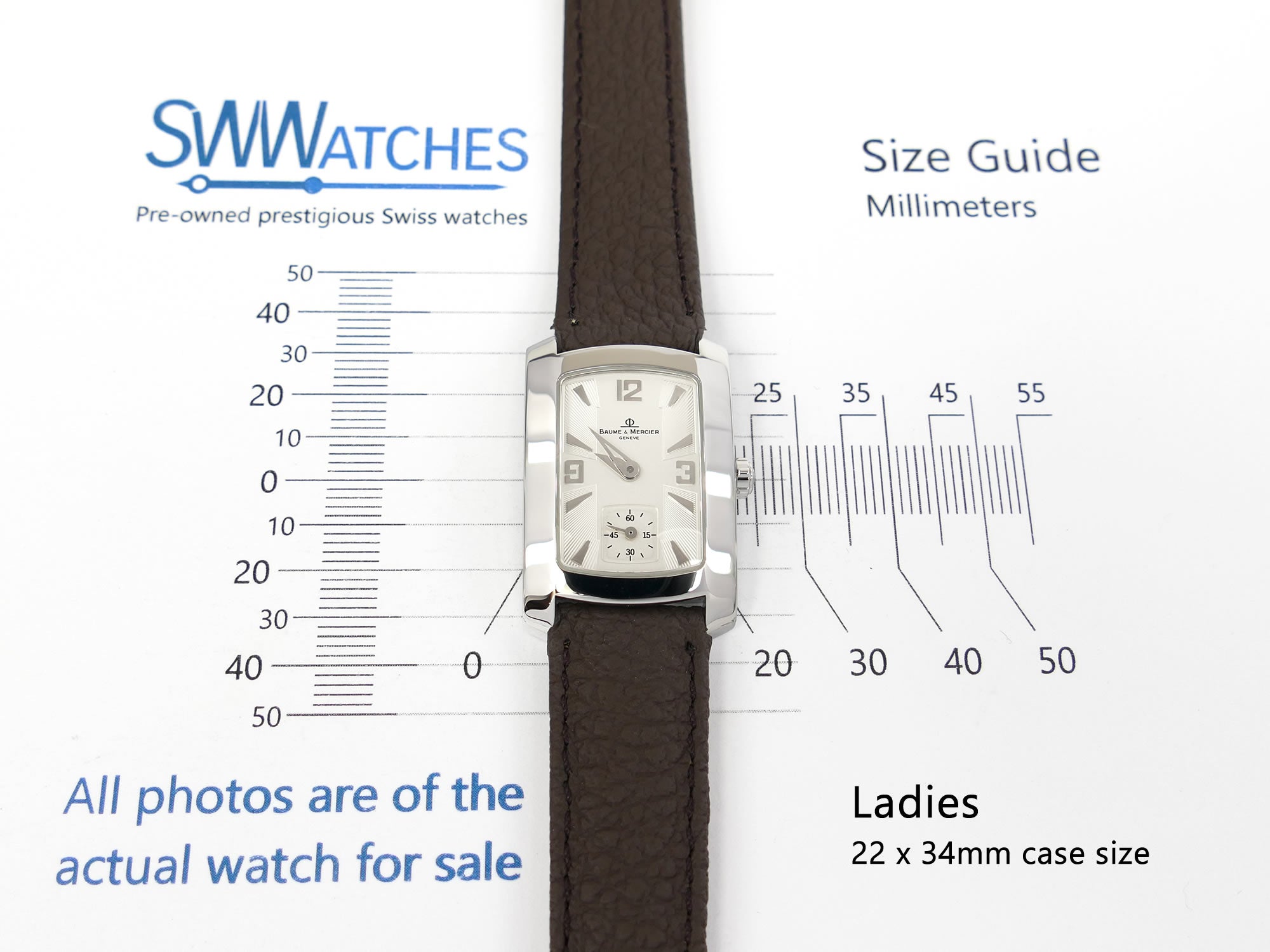 Baume & Mercier Hampton Milleis 65309 ladies 22 x 34m case size