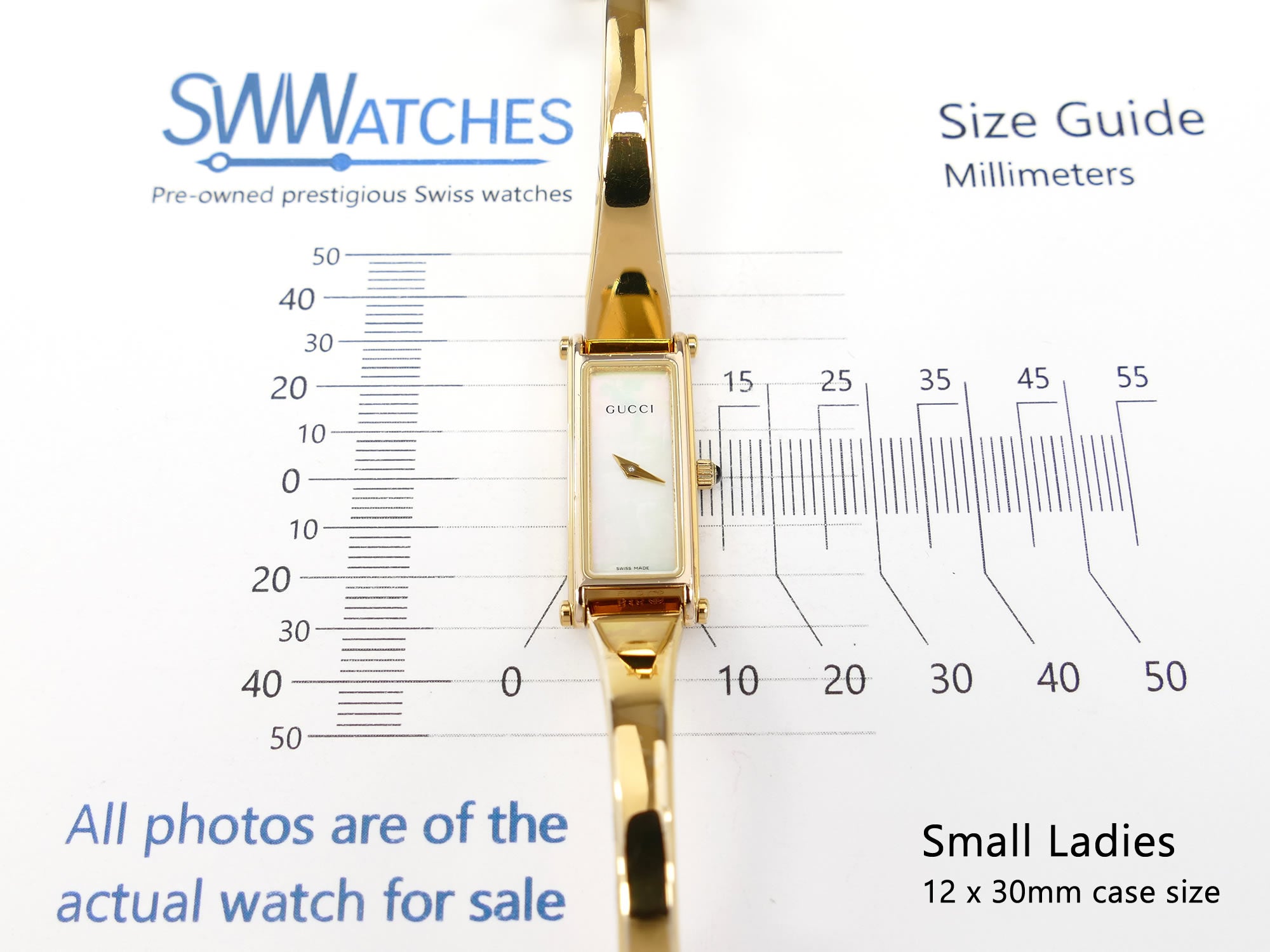 Gucci 1500L small ladies 12 x 30mm case size