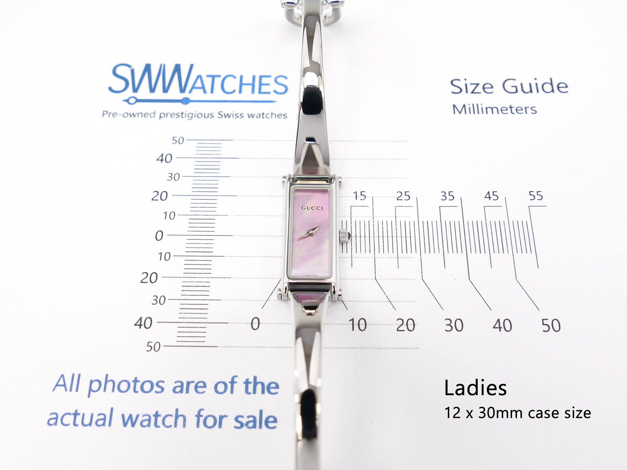 Gucci 1500L ladies 12 x 30mm case size