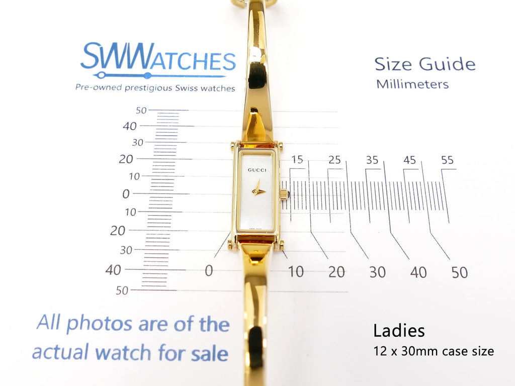 Gucci 1500L ladies 12 x 30mm case size