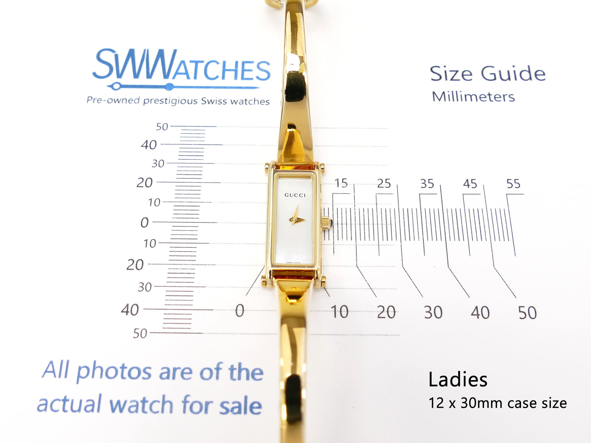 Gucci 1500L ladies 12 x 30mm case size