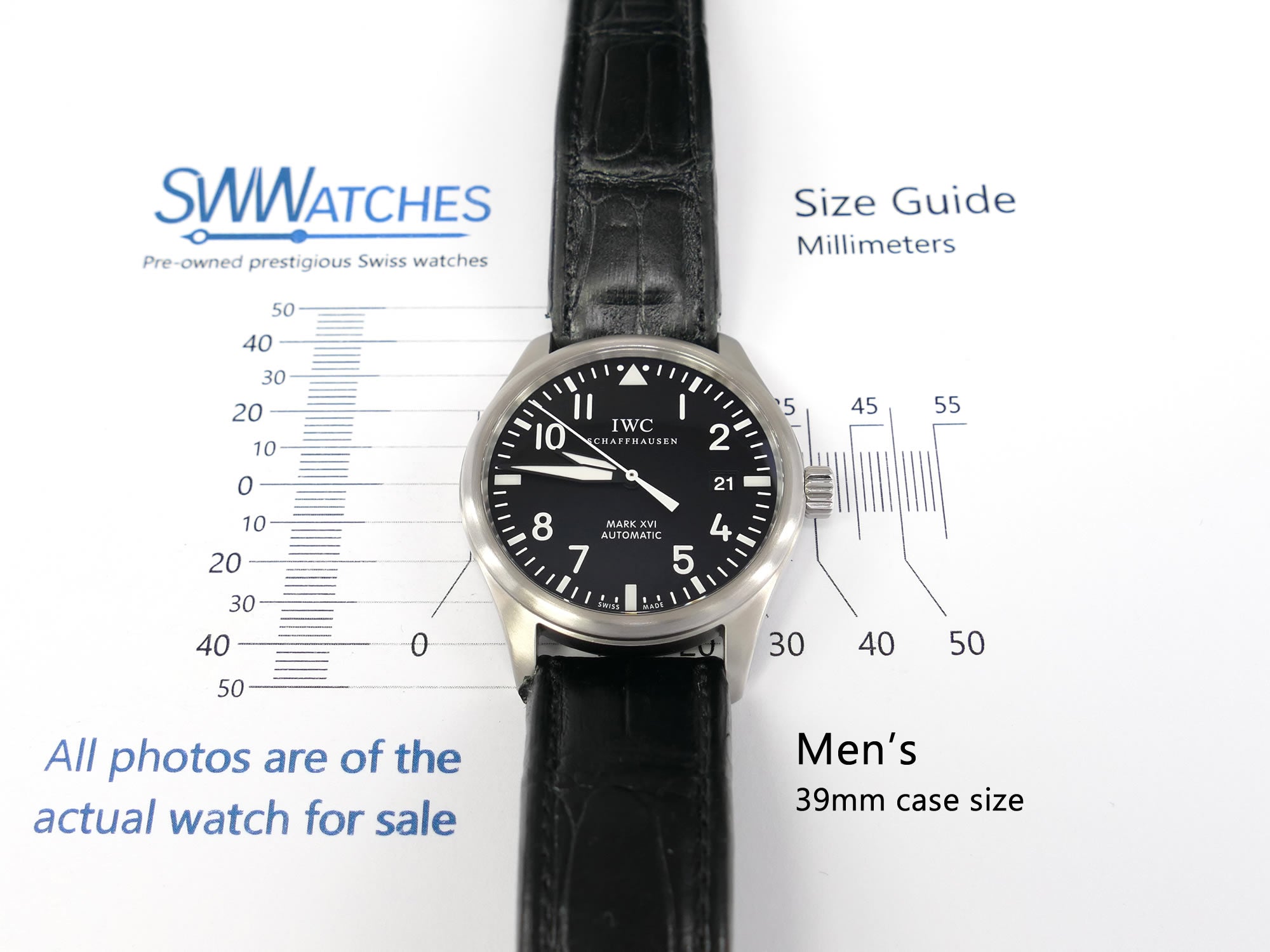IWC Pilot Mark XVI Black Dial IW325501 Automatic 39mm – SWWatches