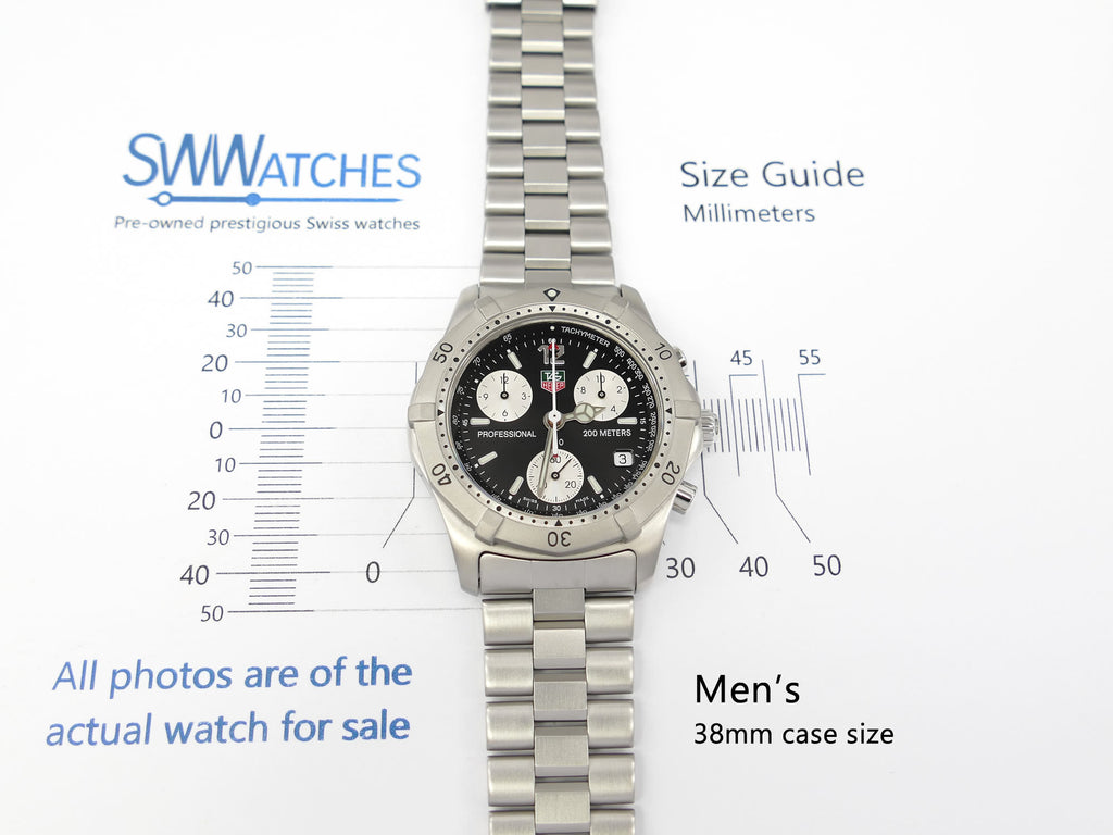 TAG Heuer 2000 Chronograph CK1110-0 Men's 38mm case size