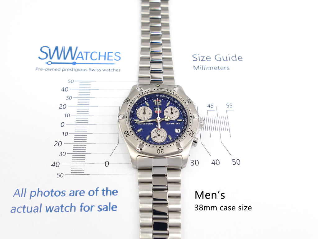 TAG Heuer 2000 CK1112 Men's 38mm case size