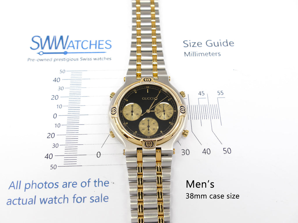 Gucci 9400 Chronograph Men's 38mm case size