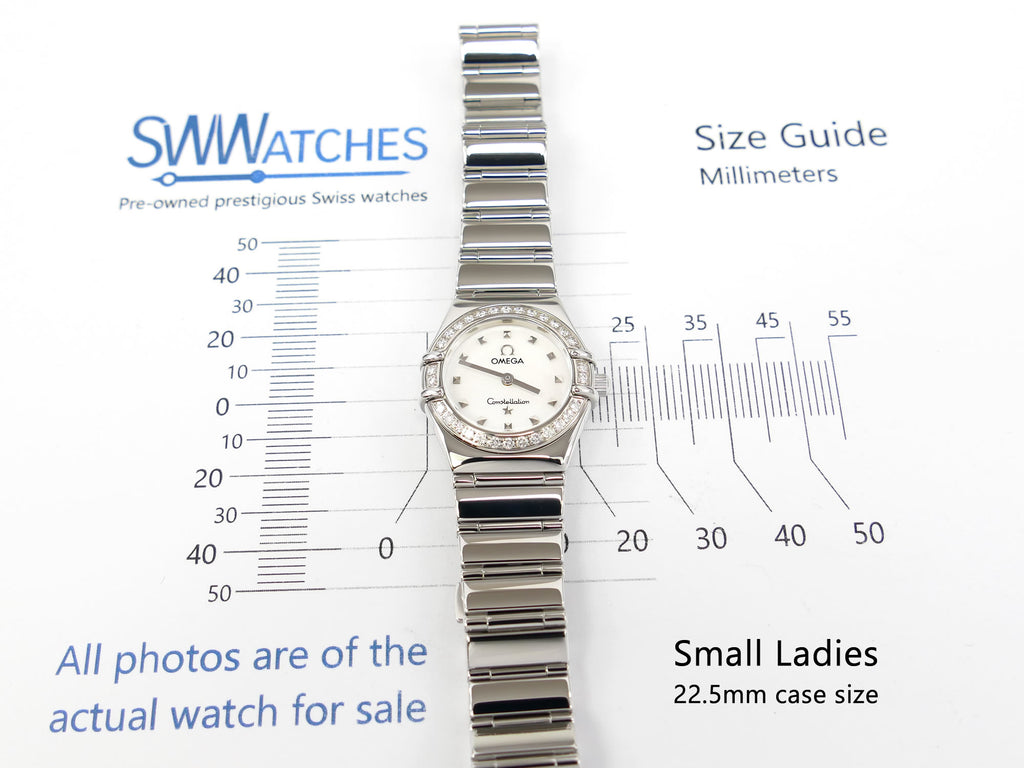 Omega Constellation 1465.71.00 mini ladies 22.5mm case size