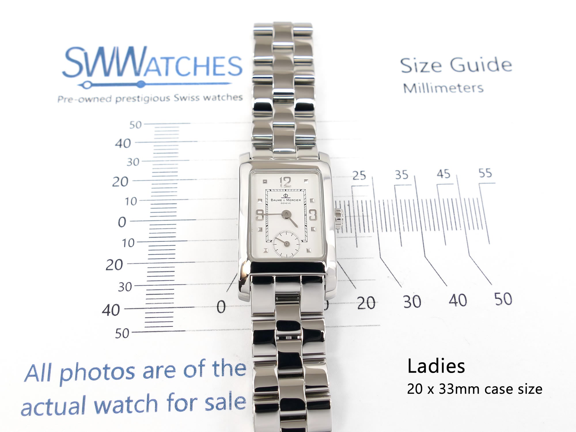 Baume & Mercier Hampton MV045139 ladies 20 x 33m case size