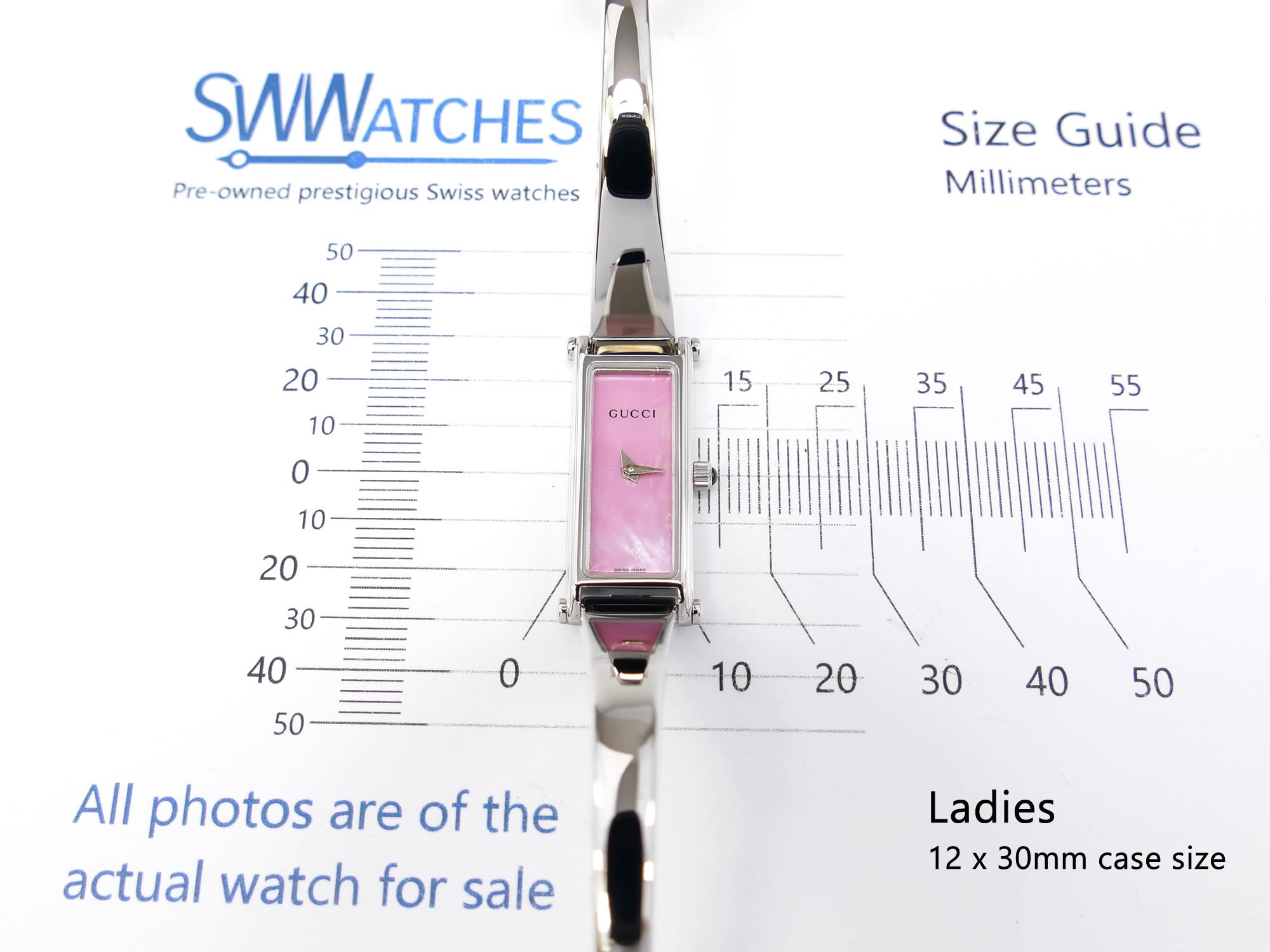 Gucci 1500L ladies 12 x 30mm case size
