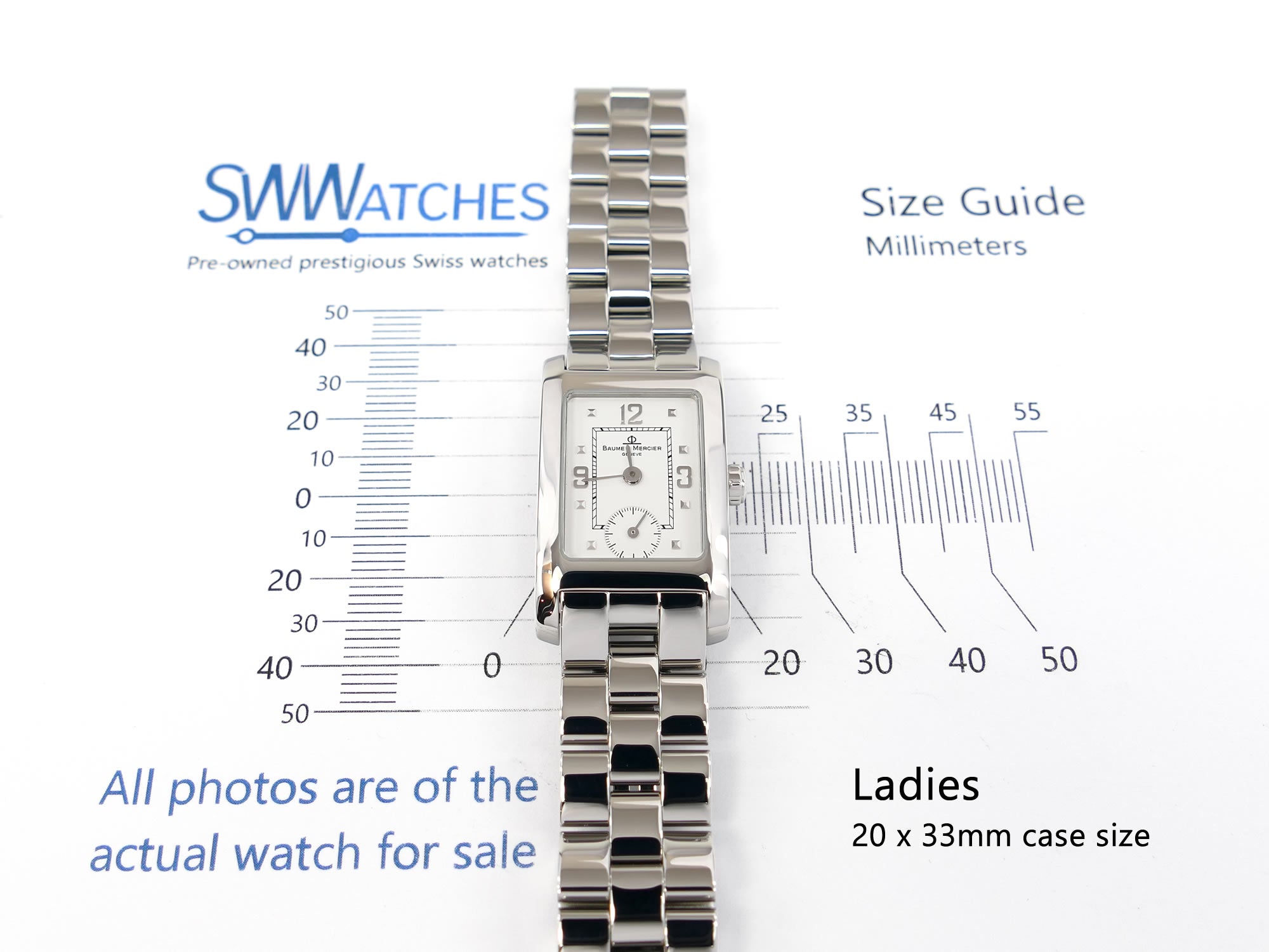 Baume & Mercier Hampton MV045139 ladies 20 x 33mm case size